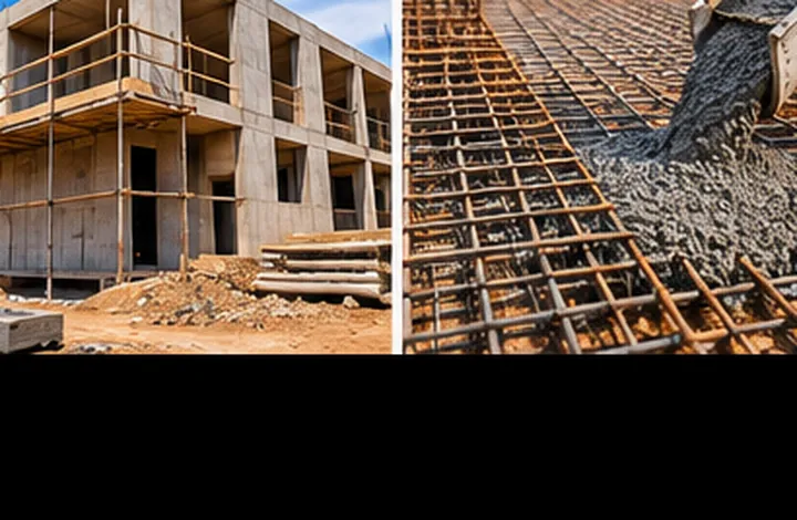 Estrutura de edifício em concreto